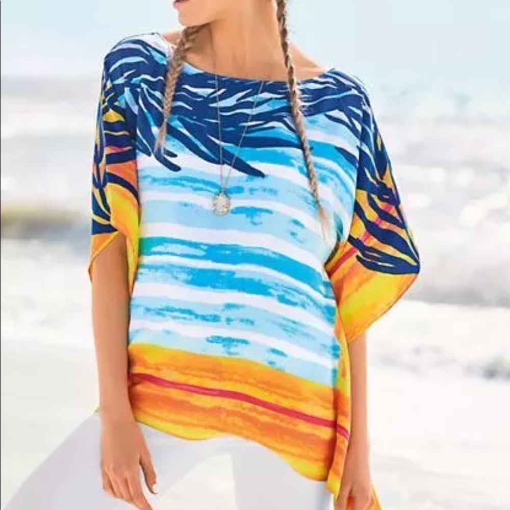 New Lilly Pulitzer Caftan Silk Top
